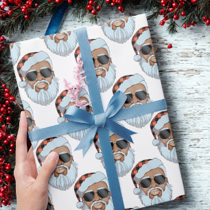 Papier Cadeau Cadeau de Noël pour Père Noël afro-américain