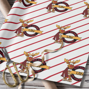Papier Cadeau Cadeau de Père Noël pour enfants Rudolph Cartoon