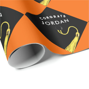 Papier Cadeau Cadeau de remise de diplôme Orange