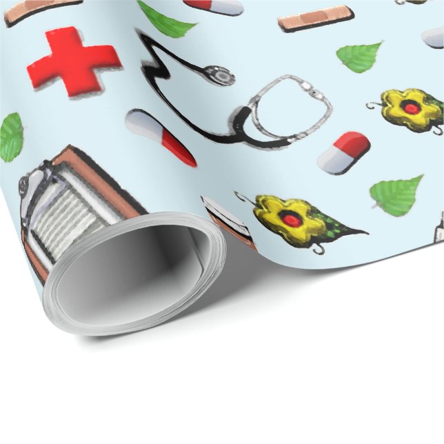 Papier Cadeau Cadeau de retraite du médecin (Coin rond)