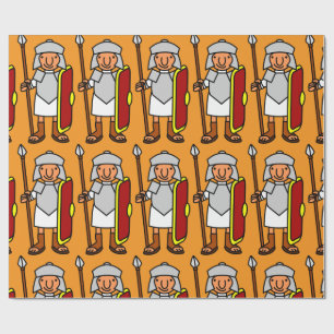 Papier Cadeau Cadeau de soldat romain amusant de la Rome antique