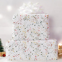 Papier Cadeau Cadeau de vacances coloré Dot Splash Festive