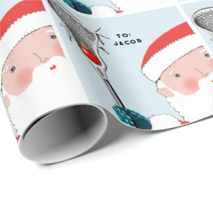 Papier Cadeau Cadeau de vacances de crosse personnalisé
