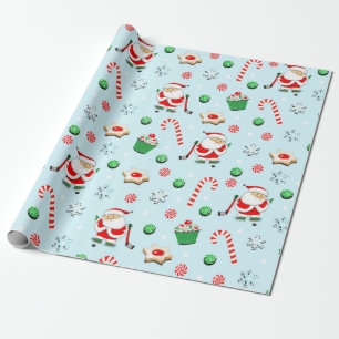 Papier Cadeau Cadeau de vacances de hockey