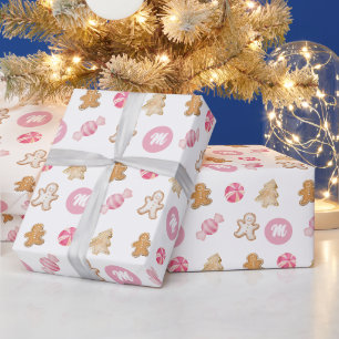 Papier Cadeau Cadeau de vacances en pain d'épices personnalisé