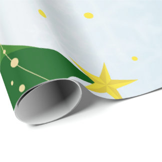 Papier Cadeau Cadeau de vacances ludique bleu et vert