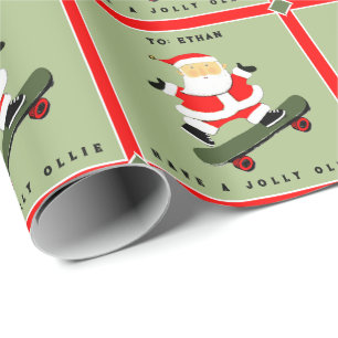 Papier Cadeau Cadeau de vacances pour skateboardeur