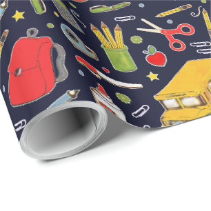 Papier Cadeau Cadeau d'enseignant de l'école