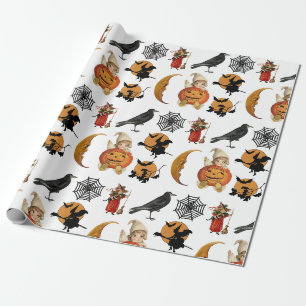 Papier Cadeau Cadeau déplaisant éffrayant vintage de motif de