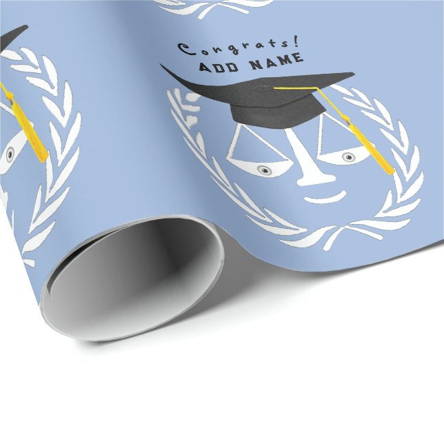 Papier Cadeau Cadeau d'études de droit créatif (Coin rond)