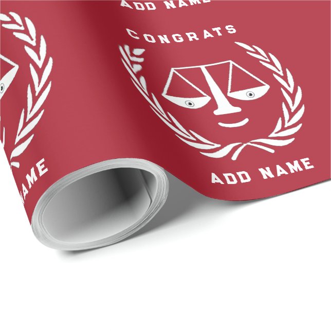Papier Cadeau Cadeau d'études de droit créatif (Coin rond)