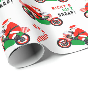 Papier Cadeau Cadeau drôle de moto de motocross