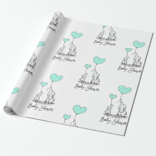 Papier Cadeau Cadeau EN BON ÉTAT et gris d'éléphant moderne d