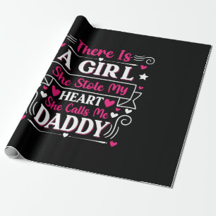 Papier Cadeau Cadeau fête des pères   Une Fille M'Appelle Papa