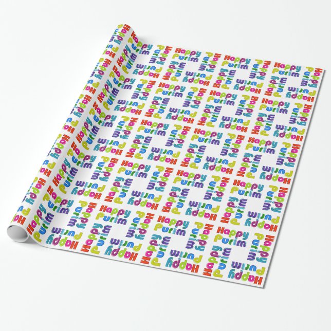 Papier Cadeau Cadeau génial HEUREUX de PURIM (Déroulé)