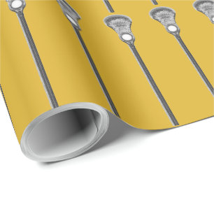 Papier Cadeau Cadeau Gold Lacrosse