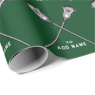 Papier Cadeau Cadeau Green Lacrosse
