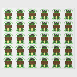 Papier Cadeau Cadeau Grenouille de Douceur Personnalisé In-oubli