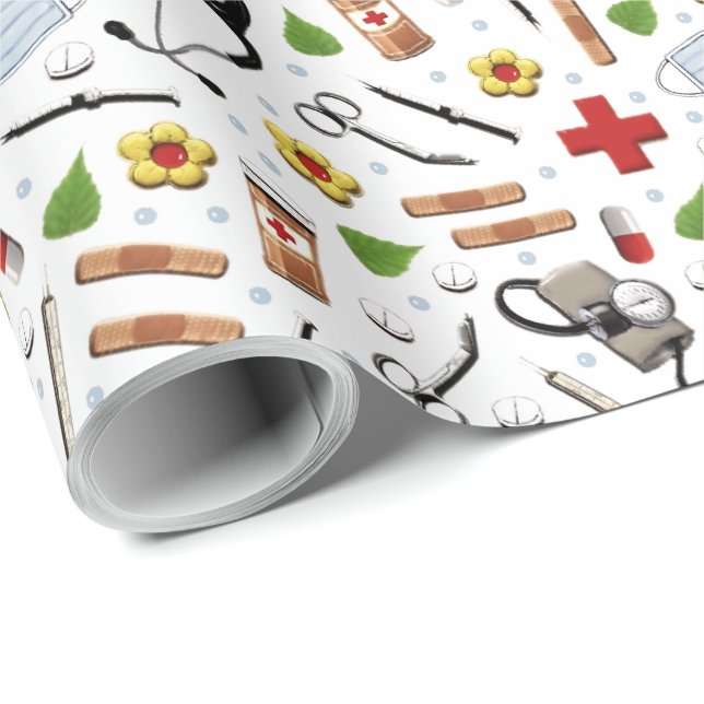Papier Cadeau Cadeau Médicale (Coin rond)