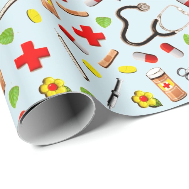Papier Cadeau Cadeau Médicale (Coin rond)