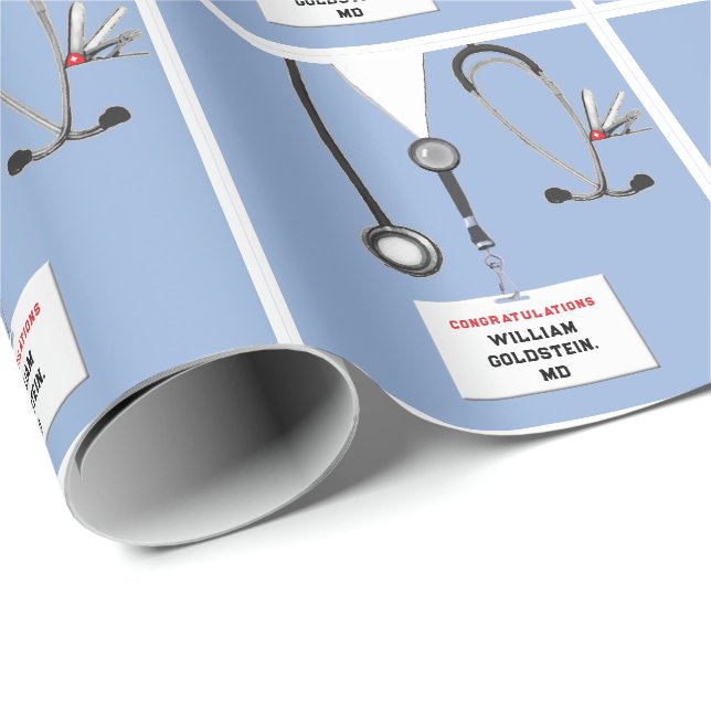 Papier Cadeau Cadeau Médicale pour l'obtention du diplôme d'étud (Coin rond)