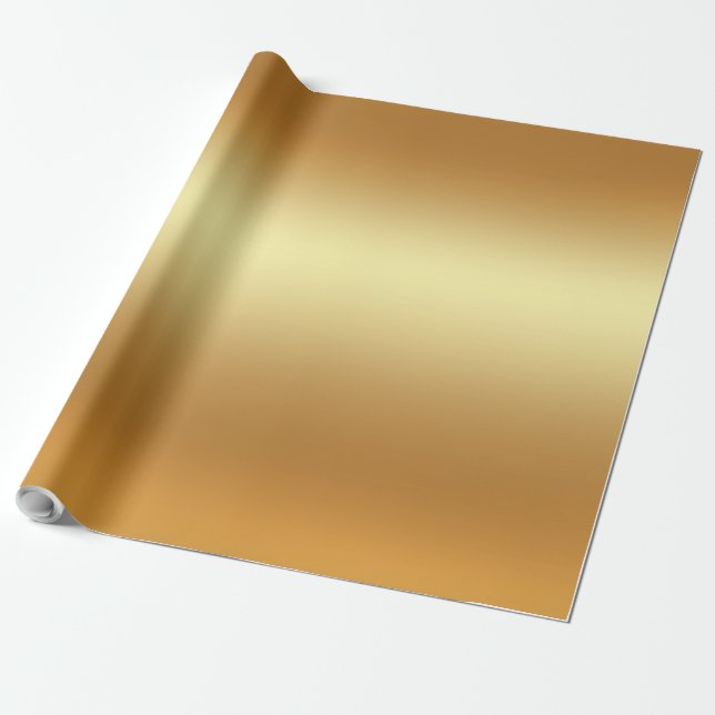 Papier Cadeau Cadeau moderne élégant d'or de Faux de charme (Déroulé)