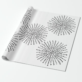 Papier Cadeau Cadeau Motif de rafale noire et blanche