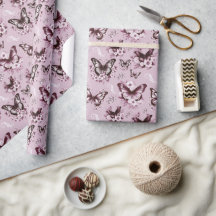 Cadeau Motif papillon rose
