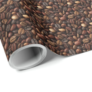 Papier Cadeau Cadeau pour amateur de café en grains d'espresso 