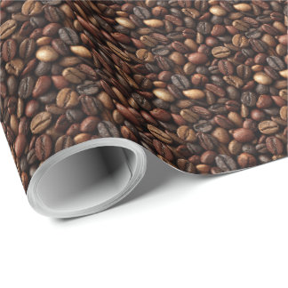 Papier Cadeau Cadeau pour amateur de café en grains d'espresso