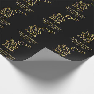 Papier Cadeau Cadeau pour clients de l'agence immobilière Black