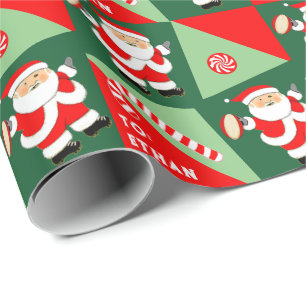 Papier cadeau cadeau Rugby Holiday personnalisé