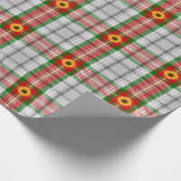 Cadeau rustique de cru de tournesol de plaid