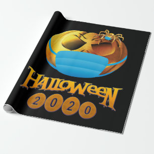 Papier Cadeau Cadeau Spider   Citrouille Halloween Et Masque Ara