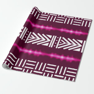 Papier Cadeau Cadeau tribal tribal en tissu de boue africaine gé
