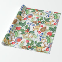 Cadeau Vacances Envelopper Oiseau Bleu