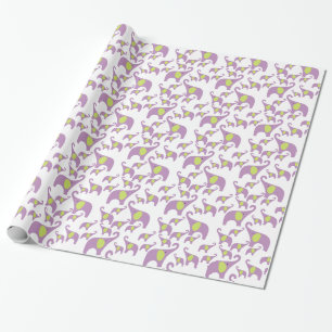 Papier Cadeau Cadeau vert pourpre de lavande d'enveloppe de