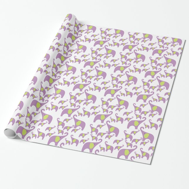 Papier Cadeau Cadeau vert pourpre de lavande d'enveloppe de (Déroulé)