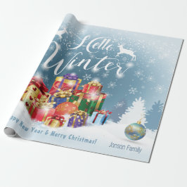 Papier Cadeau Cadeaux de Noël avec vos souhaits, personnel