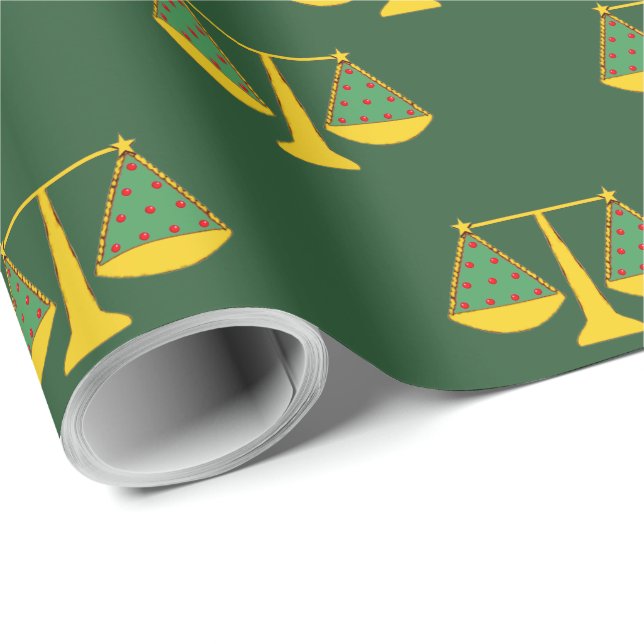 Papier Cadeau Cadeaux de Noël de l'avocat (Coin rond)