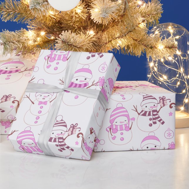Papier Cadeau Cadeaux de Noël des Snowmen Cadeaux Noël blanc (Vacances)