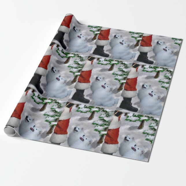 Papier Cadeau Cadeaux de Noël Eskimo américain (Déroulé)