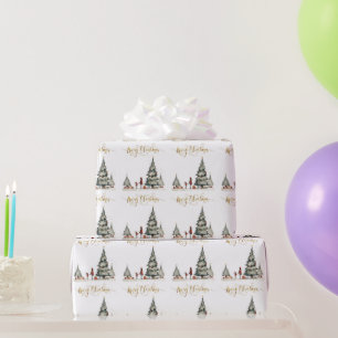 Papier Cadeau Cadeaux de Noël sous l'arbre