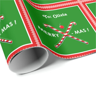 Papier Cadeau Cadeaux de vacances de hockey sur gazon