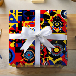 Papier Cadeau Cadeaux géométriques Abstraits pour concepteurs gr