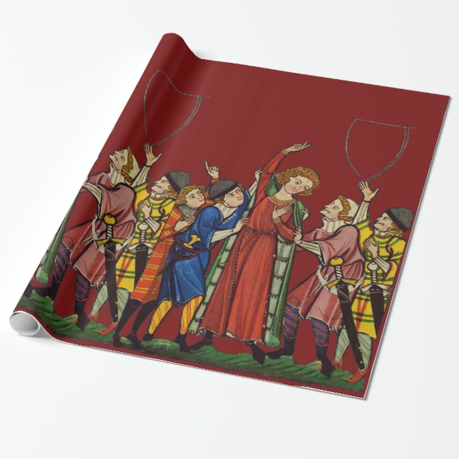 Papier Cadeau Cadeaux médiévaux (Déroulé)
