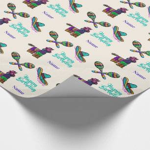 Papier Cadeau Cadeaux mexicains Anniversaire ou Fiesta Enveloppe
