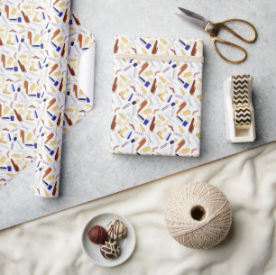 Papier Cadeau Cadeaux Outils Pôle Tondeuses Barbier Salon de Coi