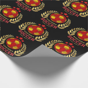 Papier Cadeau Cadeaux pour les amateurs de football Logo perso