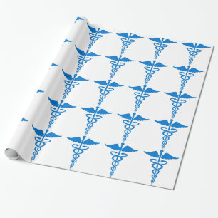 Papier Cadeau Caducée Médicale